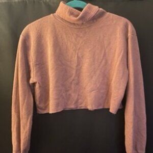 Dusty Rose Pink Mock Neck Sweater